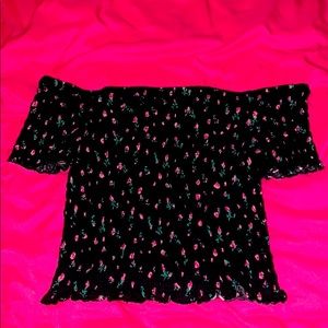 off the shoulder crop top